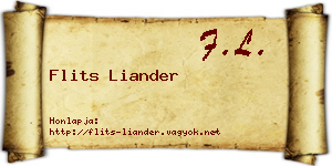 Flits Liander névjegykártya